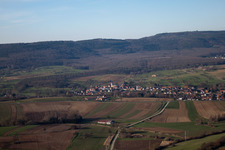 Dieffenbach-lès-Wœrth im Bundesland Bas-Rhin, Frankreich aus der Luft betrachtet