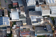 Drohnenaufname von Firma Jilg, Dieselstr im Ortsteil Eltingen in Leonberg im Bundesland Baden-Württemberg, Deutschland
