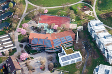 Schulgebäude der Ostertag-Realschule in Leonberg im Ortsteil Eltingen im Bundesland Baden-Württemberg, Deutschland