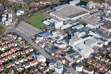 Firma Jilg, Dieselstr im Ortsteil Eltingen in Leonberg im Bundesland Baden-Württemberg, Deutschland von einer Drohne aus