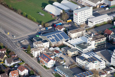 METDRA Metall- und Drahtwarenfabrik GmbH, Dieselstr im Ortsteil Eltingen in Leonberg im Bundesland Baden-Württemberg, Deutschland von der Drohne aus gesehen