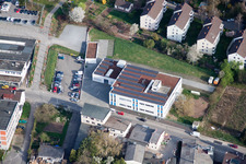 Schrägluftbild von Langro Chemie, Porschestraße 12 im Ortsteil Zuffenhausen in Stuttgart im Bundesland Baden-Württemberg, Deutschland
