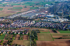 GVZ Logistikzentrum Kornwestheim GmbH am Rangierbahnhof und Containerbahnhof der Deutschen Bahn in Kornwestheim im Bundesland Baden-Württemberg, Deutschland