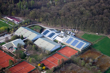 Württemb. Tennisbund, Emerholzweg im Ortsteil Stammheim in Stuttgart im Bundesland Baden-Württemberg, Deutschland aus der Luft