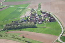 Luftaufnahme von Schleithal im Bundesland Bas-Rhin, Frankreich