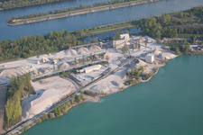 Gambsheim, Schleuse im Bundesland Bas-Rhin, Frankreich von oben