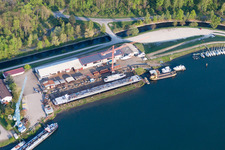 Werftgelände der Schiffswerft Karcher GmbH in Rheinau im Ortsteil Freistett im Bundesland Baden-Württemberg, Deutschland