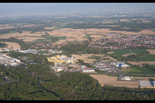 Ortsteil Freistett in Rheinau im Bundesland Baden-Württemberg, Deutschland von der Drohne aus gesehen