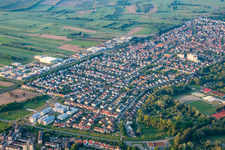 Luftaufnahme von Ortsteil Mörsch in Rheinstetten im Bundesland Baden-Württemberg, Deutschland