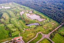 Drohnenaufname von Golfclub Landgut Dreihof SÜW in Essingen im Bundesland Rheinland-Pfalz, Deutschland