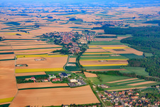 Niederlauterbach von Osten im Bundesland Bas-Rhin, Frankreich