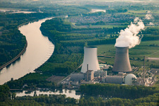 Luftbild von Philippsburg AKW im Bundesland Baden-Württemberg, Deutschland