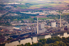 Schrägluftbild von Neckarau, GKM in Mannheim im Bundesland Baden-Württemberg, Deutschland