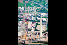 Drohnenbild von Neckarau, GKM in Mannheim im Bundesland Baden-Württemberg, Deutschland