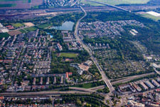 Luftbild von Pfingstberg im Ortsteil Rheinau in Mannheim im Bundesland Baden-Württemberg, Deutschland