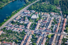 Luftbild von St. Theresia im Ortsteil Rheinau in Mannheim im Bundesland Baden-Württemberg, Deutschland