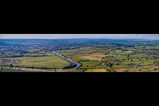 Panorama des River Severn near Lassington in Gloucester im Bundesland England, Vereinigtes Königreich