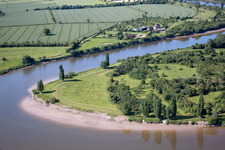 Knie des River Severn near Oakle Street im Bundesland England, Großbritanien
