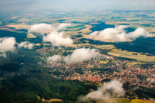 Ortsansicht der Straßen und Häuser der Wohngebiete im Ortsteil Altenbrak in Blankenburg (Harz) im Bundesland Sachsen-Anhalt, Deutschland