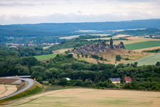 Teufelsmauer (Königsstein) im Ortsteil Weddersleben in Thale im Bundesland Sachsen-Anhalt, Deutschland aus der Vogelperspektive