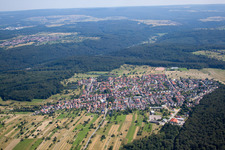 Ortsteil Spessart in Ettlingen im Bundesland Baden-Württemberg, Deutschland aus der Luft