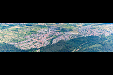 Panorama - Perspektive von Waldbronn im Ortsteil Reichenbach im Bundesland Baden-Württemberg, Deutschland