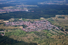 Drohnenaufname von Ortsteil Spessart in Ettlingen im Bundesland Baden-Württemberg, Deutschland