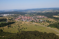 Ortsteil Ittersbach in Karlsbad im Bundesland Baden-Württemberg, Deutschland aus der Vogelperspektive