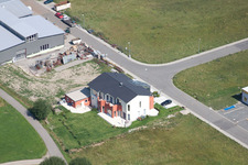 Gewerbegebiet Im Schwarzenbusch im Ortsteil Pfaffenrot in Marxzell im Bundesland Baden-Württemberg, Deutschland von einer Drohne aus