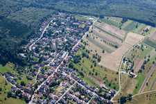 Ortsteil Schluttenbach in Ettlingen im Bundesland Baden-Württemberg, Deutschland von oben gesehen