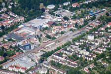 Stadbahnhof in Ettlingen im Bundesland Baden-Württemberg, Deutschland