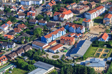 Luftbild von Buchstraße und Ludoviciring in Jockgrim im Bundesland Rheinland-Pfalz, Deutschland
