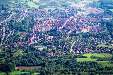 Wissembourg von Süden im Bundesland Bas-Rhin, Frankreich von oben gesehen
