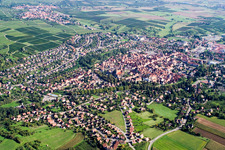 Wissembourg von Südwesten im Bundesland Bas-Rhin, Frankreich