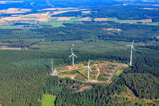 Windkraftwerk auf dem Kandrich in Daxweiler im Bundesland Rheinland-Pfalz, Deutschland
