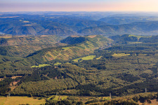 Luftbild von Weinberge am Heimbachtal in Oberheimbach im Bundesland Rheinland-Pfalz, Deutschland
