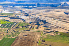 Förderkran im Braunkohletagebau Inden im Bundesland Nordrhein-Westfalen, Deutschland