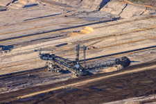 Förderkran im Braunkohletagebau Inden im Ortsteil Pier im Bundesland Nordrhein-Westfalen, Deutschland