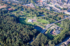 Luftbild von Parkanlage Pulvermagazin Jülich / Brückenkopfpark in Jülich im Bundesland Nordrhein-Westfalen, Deutschland