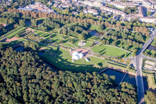 Luftaufnahme von Parkanlage Pulvermagazin Jülich / Brückenkopfpark in Jülich im Bundesland Nordrhein-Westfalen, Deutschland