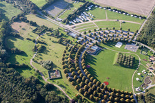 Gebäudekomplex der Hotelanlage JUFA Hotel Jülich am Brückenkopf-Park in Jülich im Bundesland Nordrhein-Westfalen, Deutschland