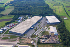 Luftbild von ZUFALL logistics group - Niederlassung Kandel und  STS Group im Gewerbegebiet Horst im Ortsteil Minderslachen im Bundesland Rheinland-Pfalz, Deutschland