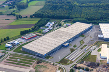 Luftaufnahme von ZUFALL logistics group - Niederlassung Kandel und  STS Group im Gewerbegebiet Horst im Ortsteil Minderslachen im Bundesland Rheinland-Pfalz, Deutschland