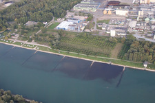 Stora Enso von Westen im Ortsteil Knielingen in Karlsruhe im Bundesland Baden-Württemberg, Deutschland