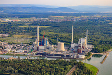 Luftaufnahme von Rheinhafen-Dampfkraftwerk der ENBW im Ortsteil Daxlanden in Karlsruhe im Bundesland Baden-Württemberg, Deutschland