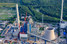 Rheinhafen-Dampfkraftwerk der ENBW im Ortsteil Daxlanden in Karlsruhe im Bundesland Baden-Württemberg, Deutschland aus der Luft