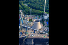 Kühlturm des ENBW Rheinkraftwerk im Ortsteil Daxlanden in Karlsruhe im Bundesland Baden-Württemberg, Deutschland