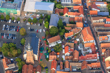 Schrägluftbild von Stadtfest 2011 am Plätzel in Kandel im Bundesland Rheinland-Pfalz, Deutschland