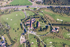 Ortsteil Beiertheim-Bulach in Karlsruhe im Bundesland Baden-Württemberg, Deutschland von oben gesehen