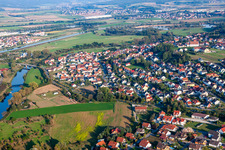 Luftbild von Ortsteil Sassanfahrt in Hirschaid im Bundesland Bayern, Deutschland